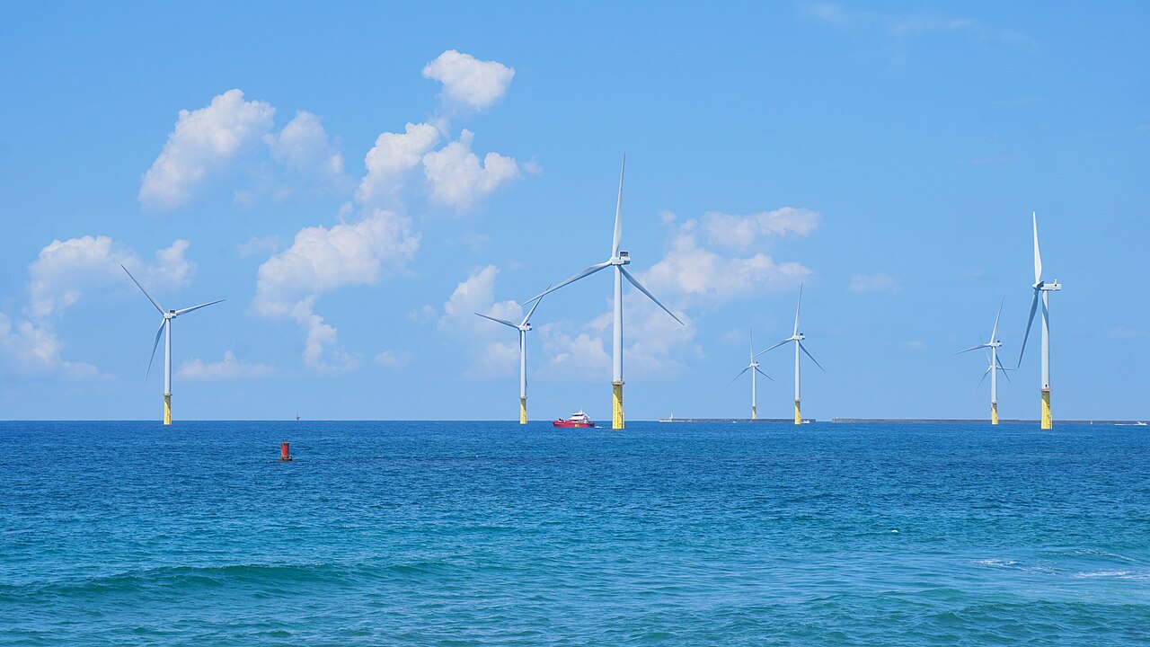 Offshore wind farm at Noshiro, Japan